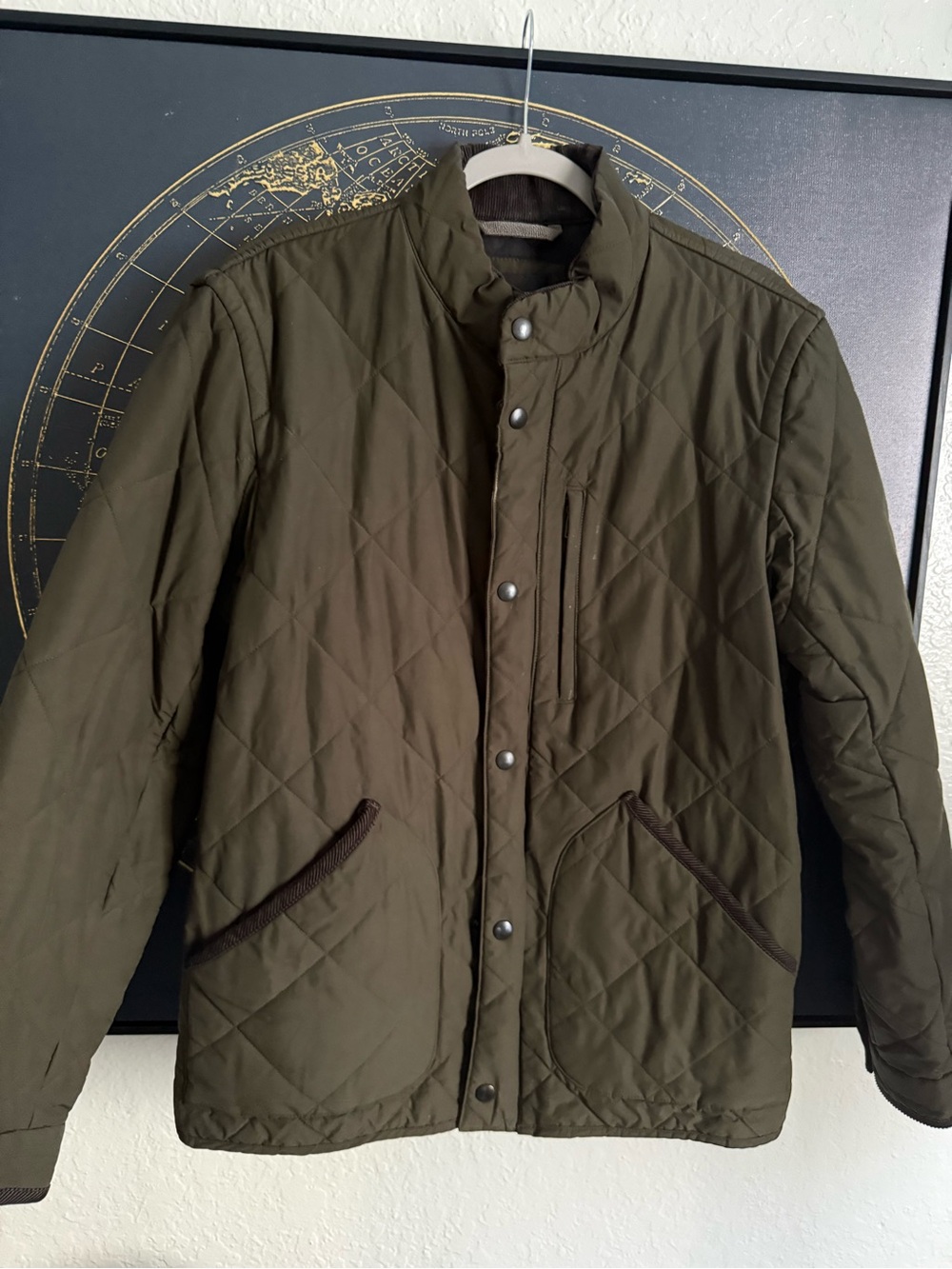 J. Crew Quilted Lightweight Jacket in Olive